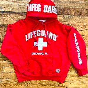 Wmn’s M Lifeguard Baywatch Red Hoodie Sweater